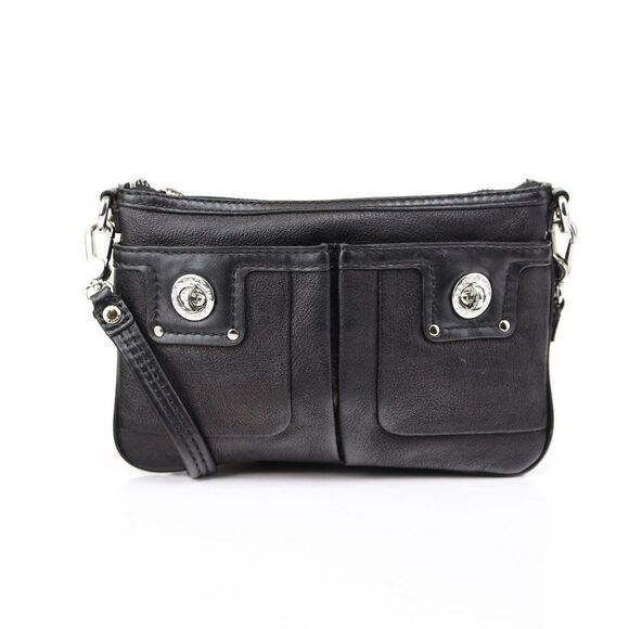 Marc by Marc Jacobs Buffalo Leather Percy Crossbody Bag Black - Picture 4 of 13